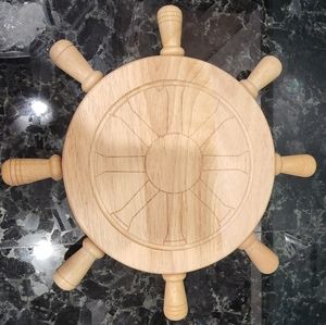 Revolving Charcuterie Board Ship Wheel With Serving Tools